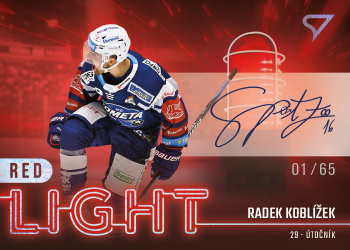 Radek Koblizek Kometa Brno Tipsport ELH 2022/23 SportZoo 2. serie Red Light Auto /65 #RLS-RK